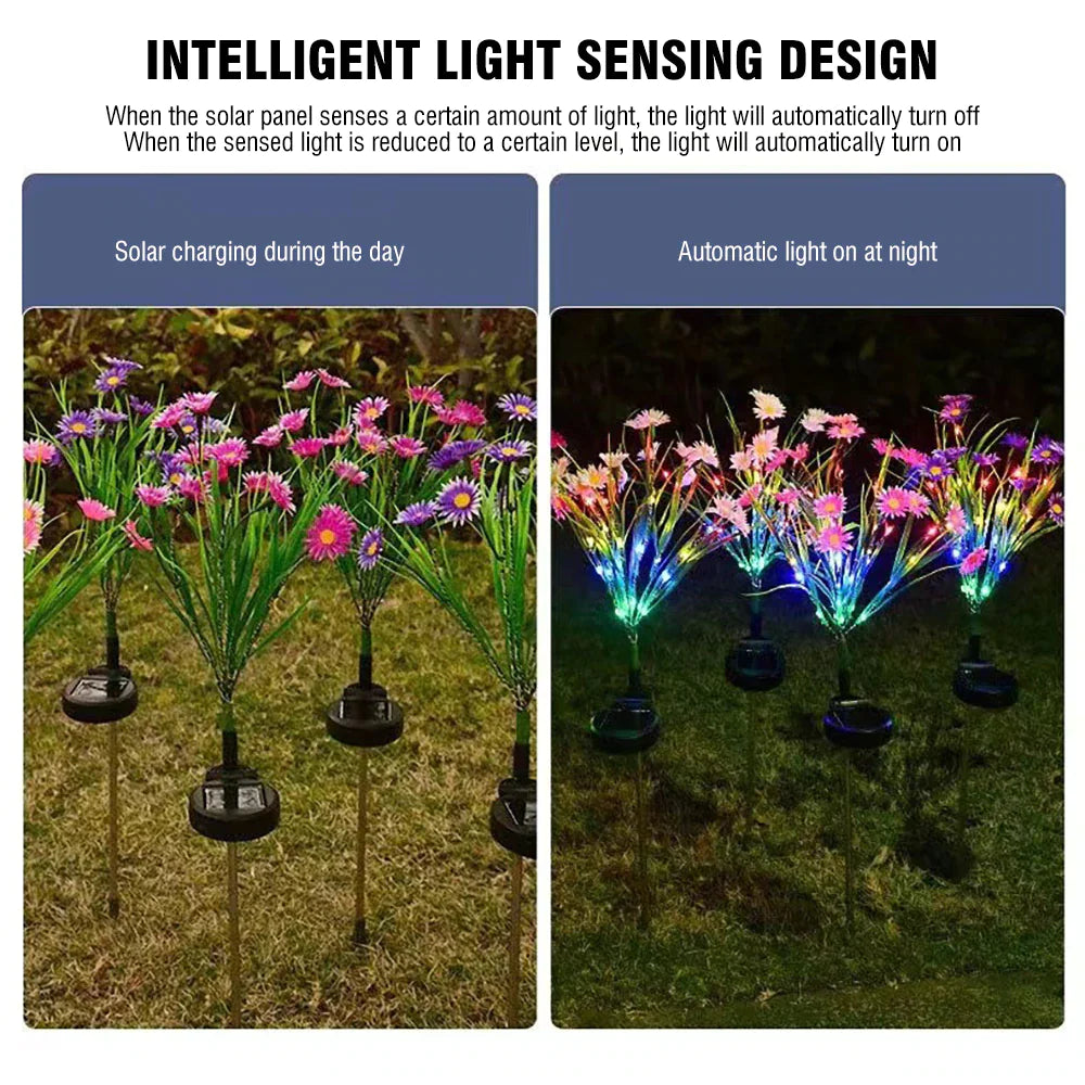 Solar LED Flower Lamp