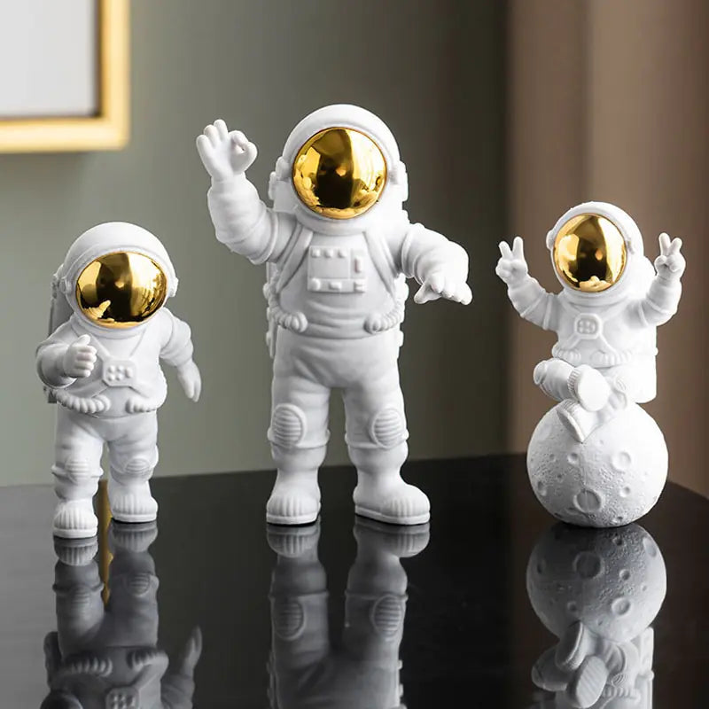 Conjunto de decoración para el hogar con astronauta y luna