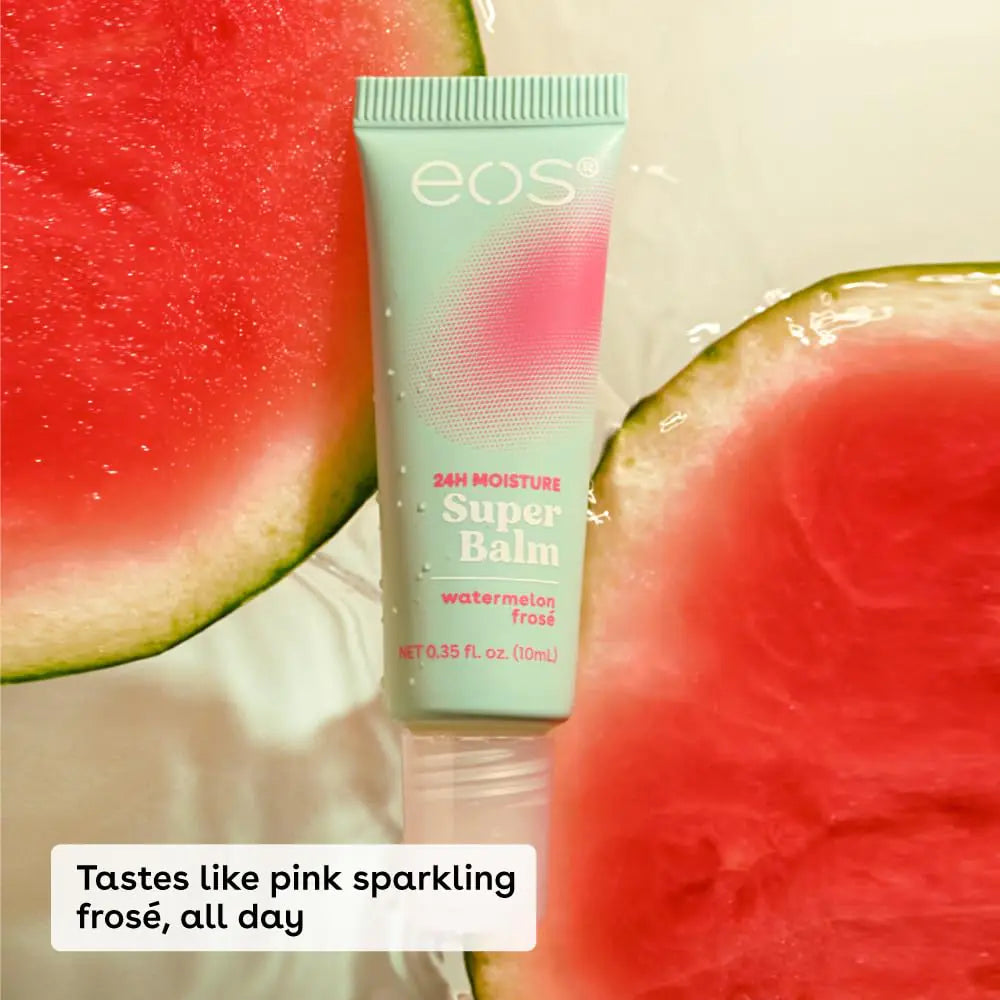 eos 24H Moisture Super Balm- Watermelon Frosé, Lip Mask, Day or Night Lip Treatment, Made for Sensitive Skin, 0.35 fl oz (Pack of 2) Watermelon Frosé 0.35 Fl Oz (Pack of 2)