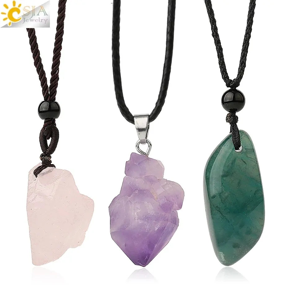 Collares de piedras curativas naturales