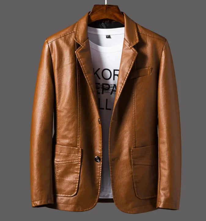 Chaqueta de cuero para hombre