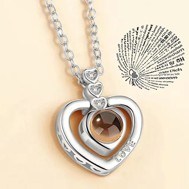 Projection I Love You Necklace - 100 Languages