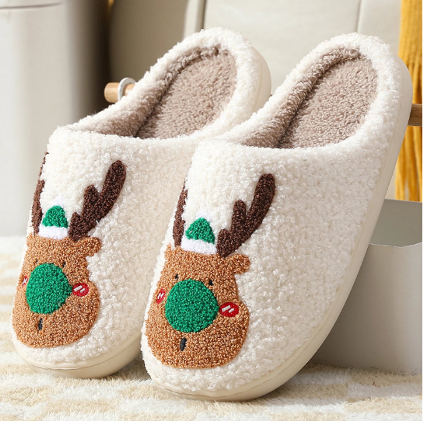 Pantuflas navideñas acogedoras