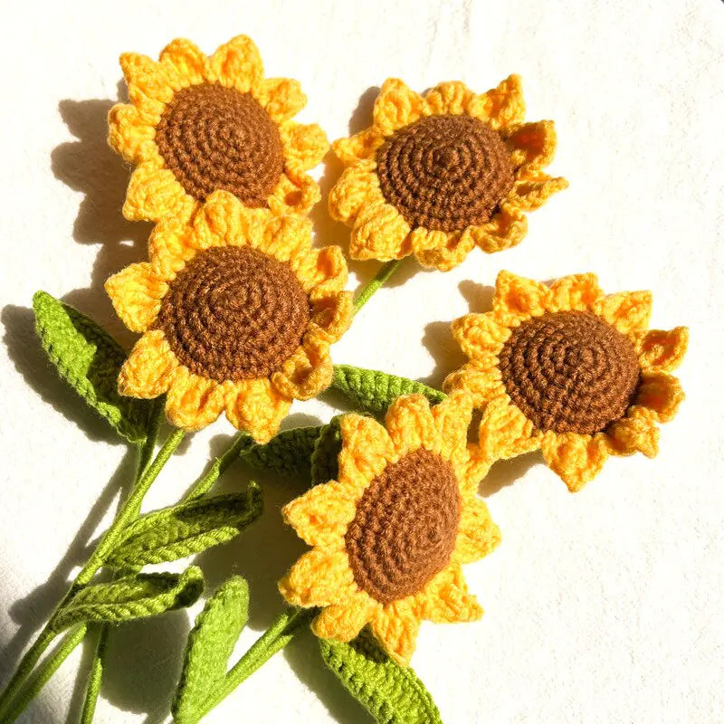 Handmade Crochet Sunflower For Home Decor