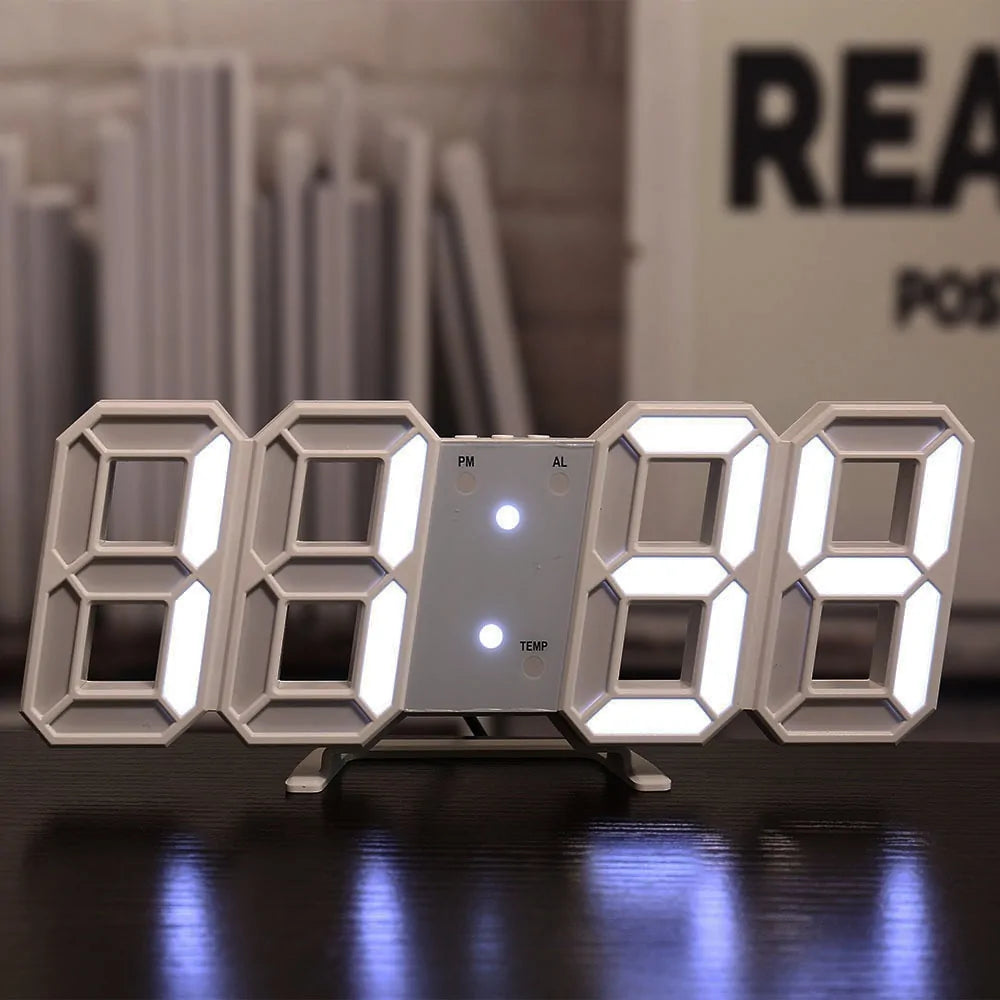 3D LED Digital Wall Clock