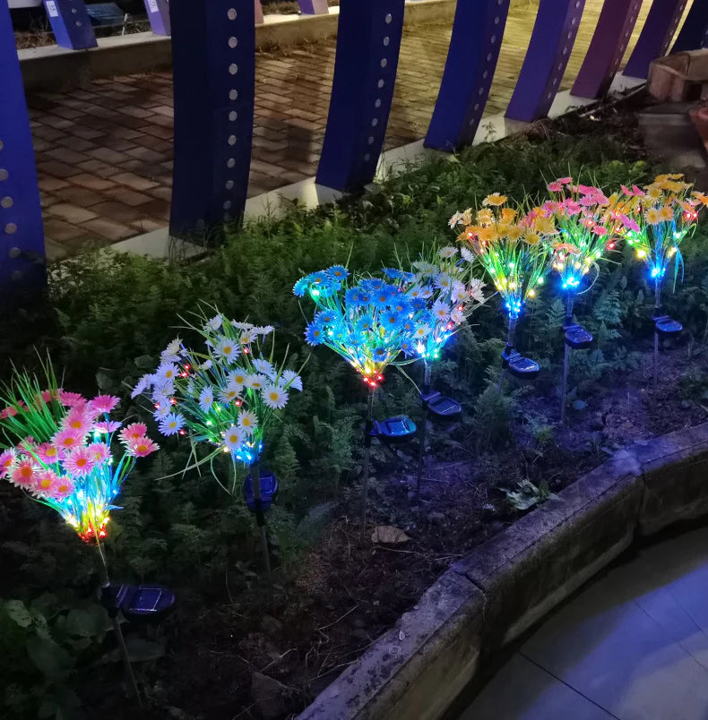 Solar LED Flower Lamp