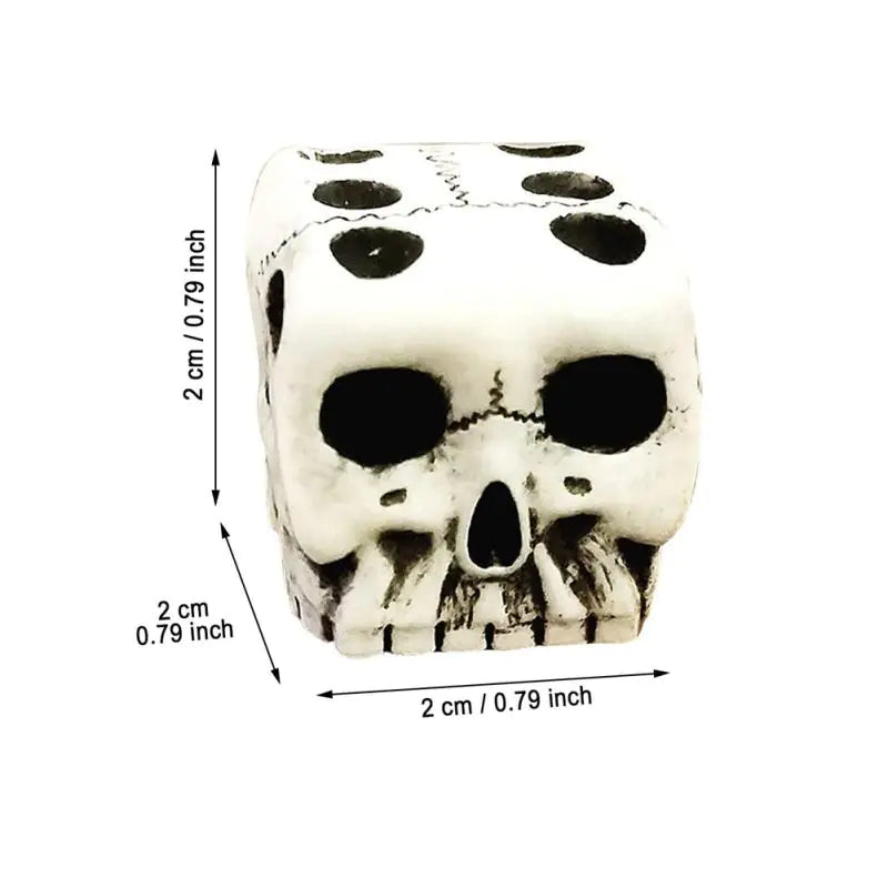 Dados de calavera de 6 caras