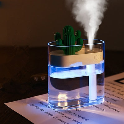 Humidificador de aire ultrasónico con forma de cactus