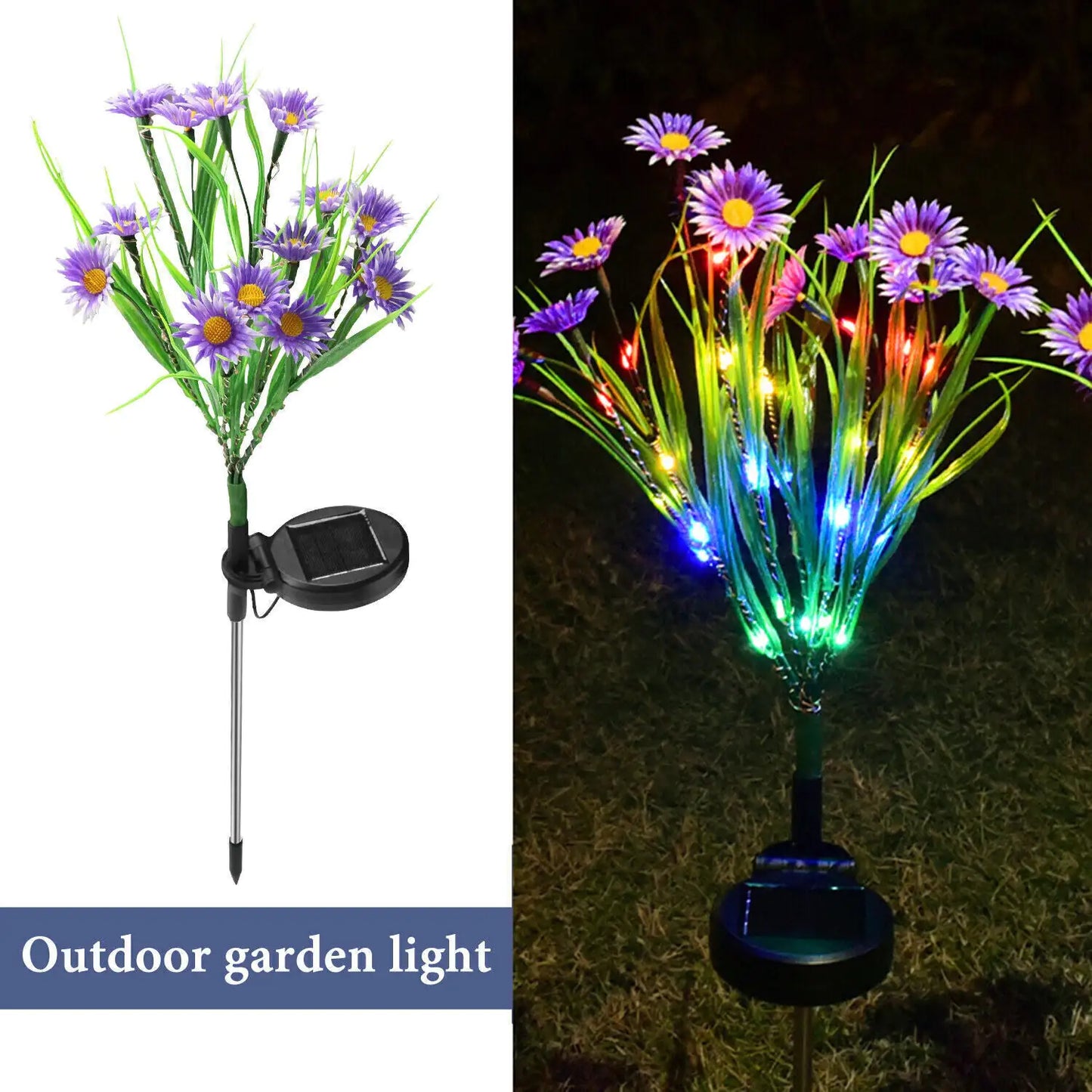 Solar LED Flower Lamp