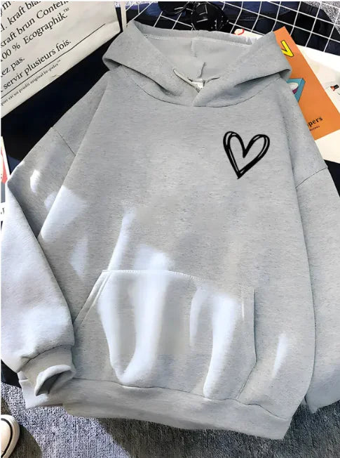 Sudadera con capucha con estampado 3D de amor cósmico