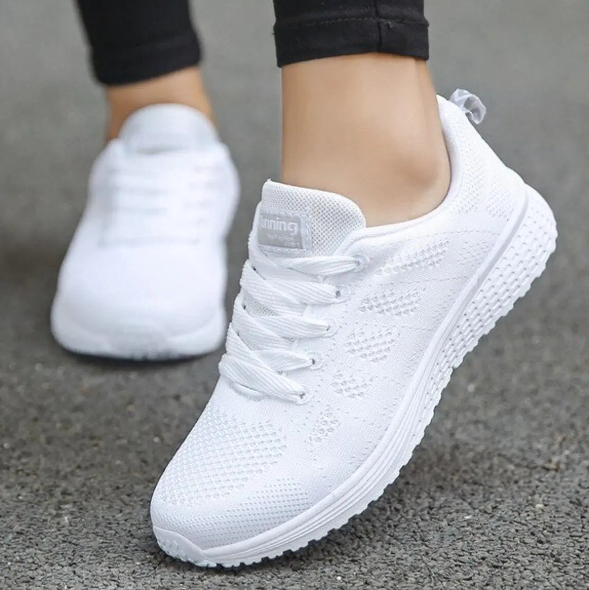 Womens Flats Sneakers Mesh Breathable