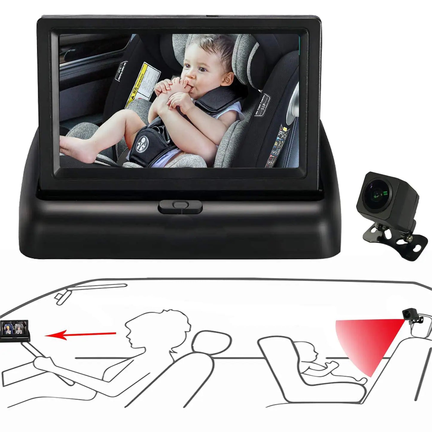 Monitor de coche para bebés