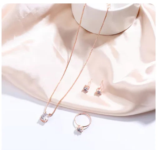 Conjunto de joyas de cristal