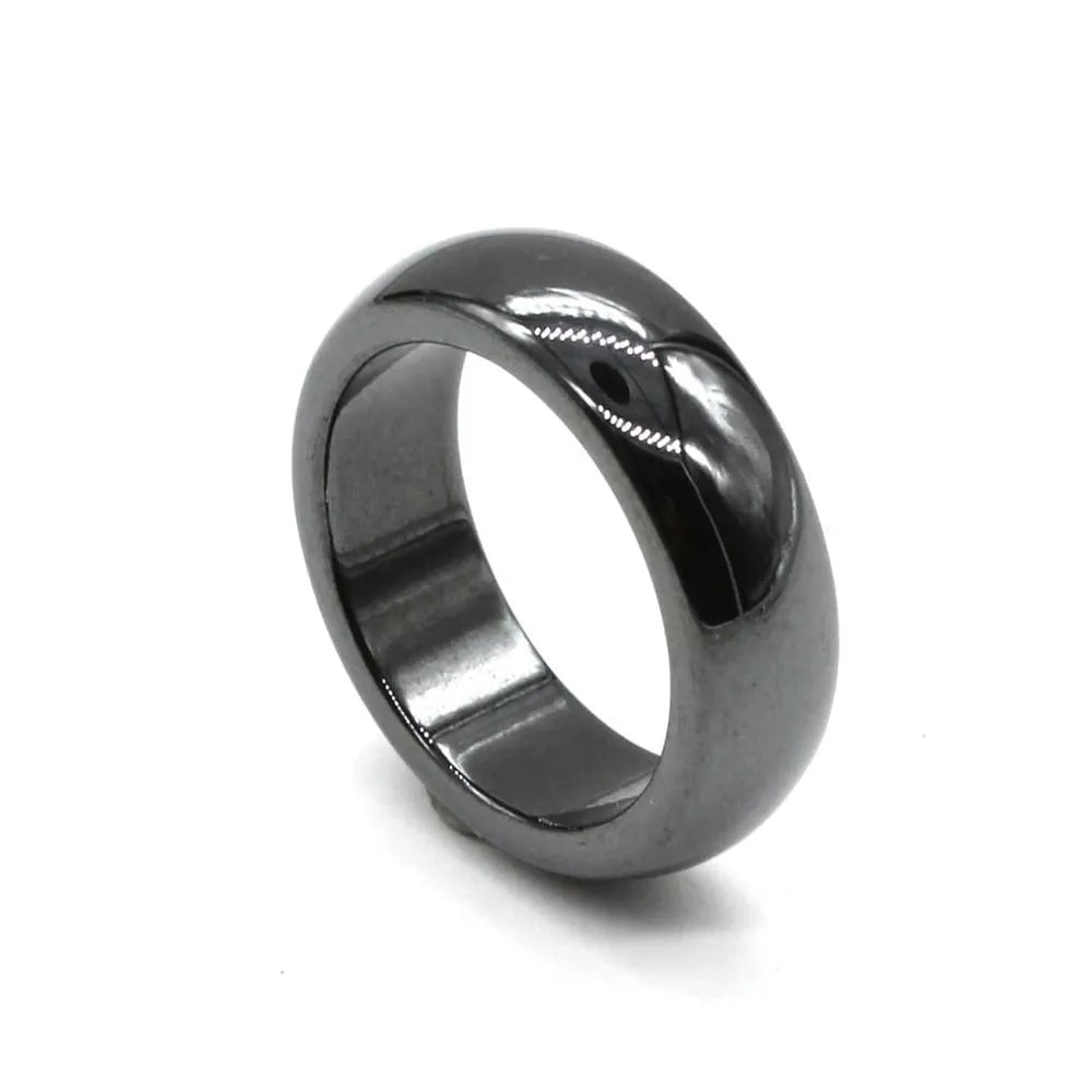 Anillo magnético curativo de hematita negra natural KFT