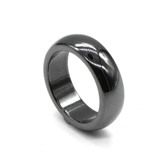 Anillo magnético curativo de hematita negra natural KFT