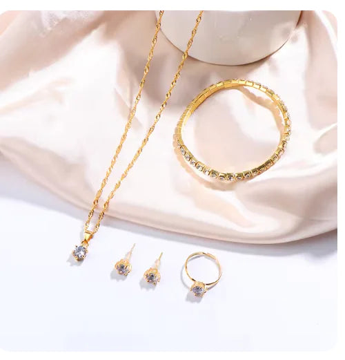 Conjunto de joyas de cristal