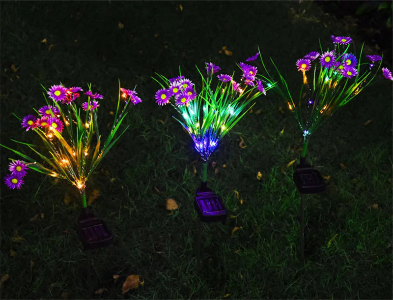 Solar LED Flower Lamp