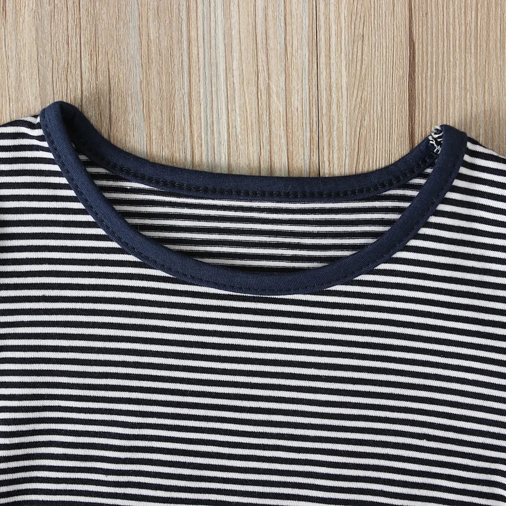 Ropa para bebé recién nacido, camiseta de manga larga, pantalones con tirantes y gorro