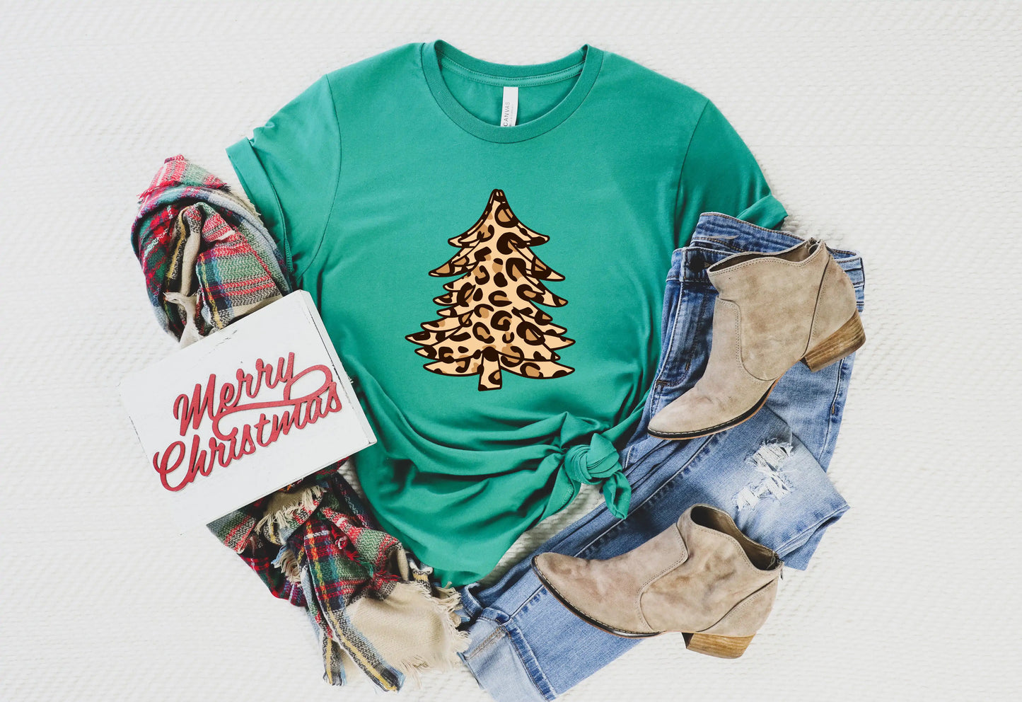 Leopard Christmas Tree Shirt