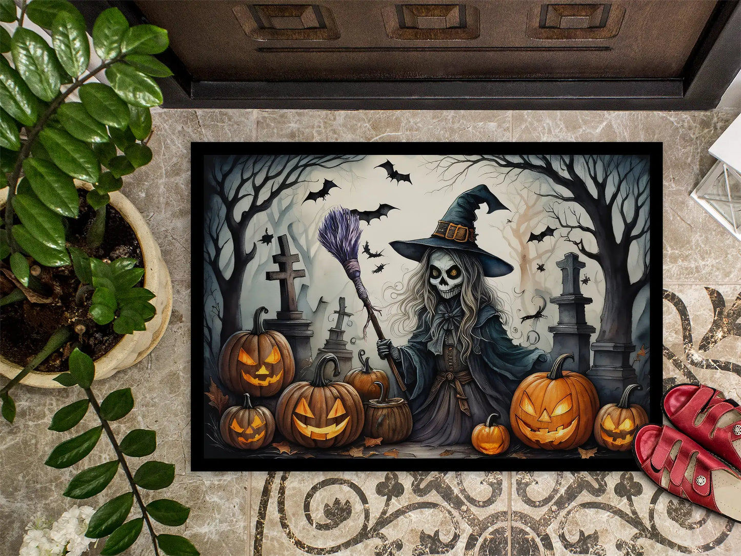 Witch Spooky Halloween Doormat