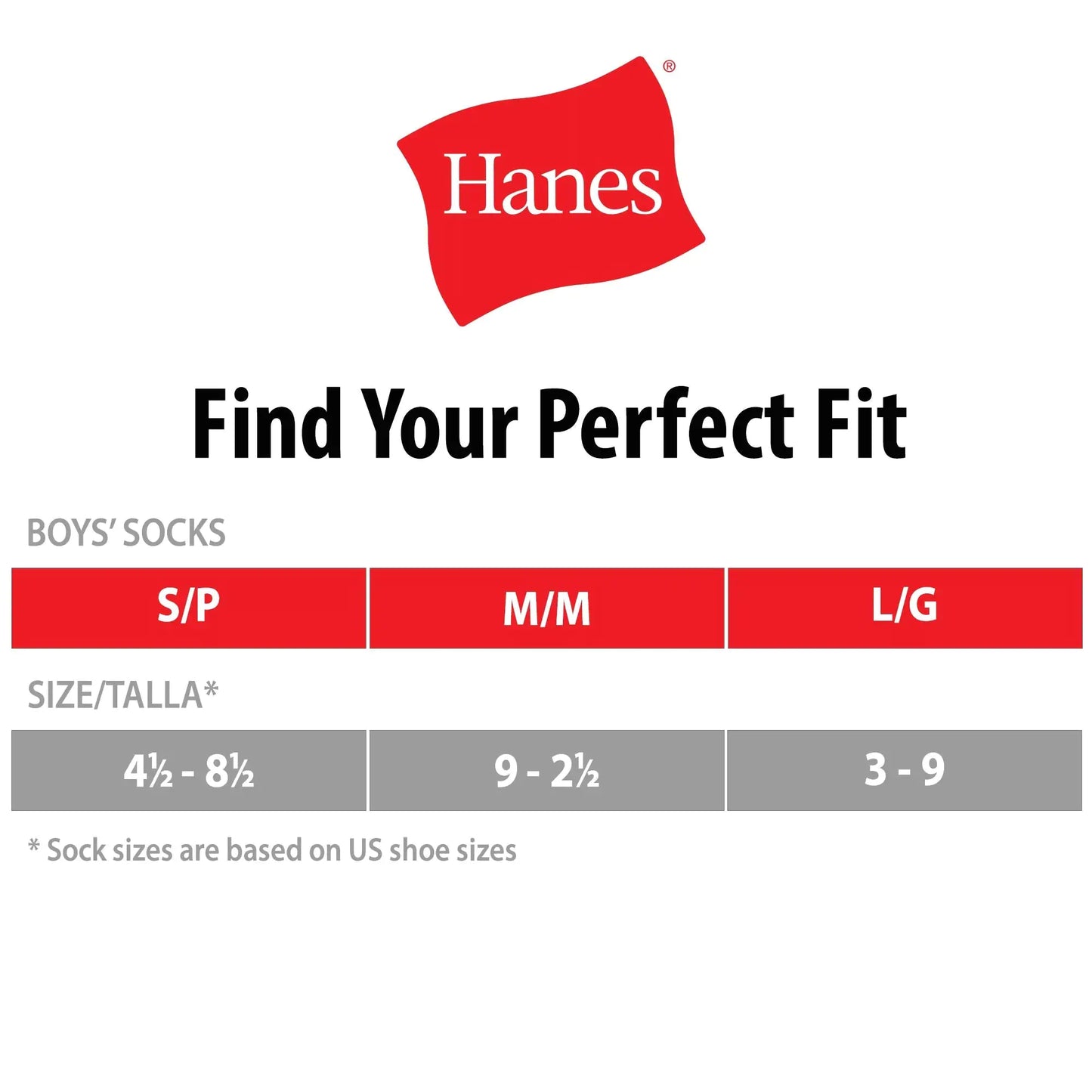 Hanes Boys' Socks, Double Tough Cushioned Crew Socks, 12-pair Packs Medium White/Grey Bottom