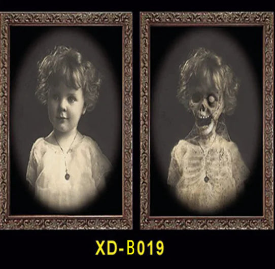 3D Halloween Face Changing Ghost Portrait