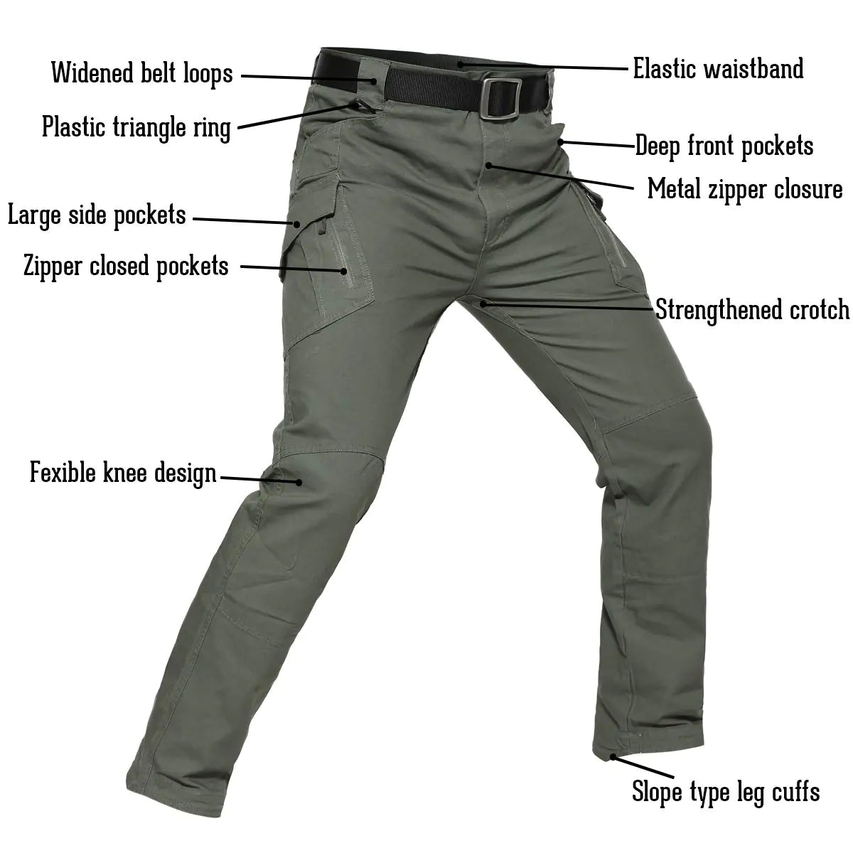 Pantalones tácticos de senderismo para hombre de CARWORNIC Gear 