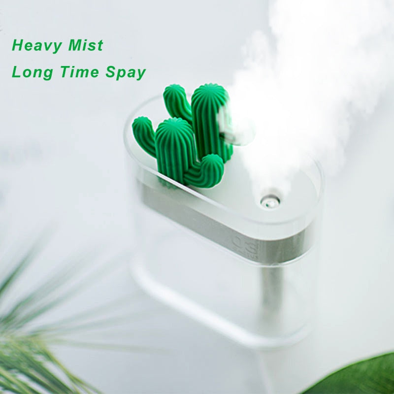 Humidificador de aire ultrasónico con forma de cactus