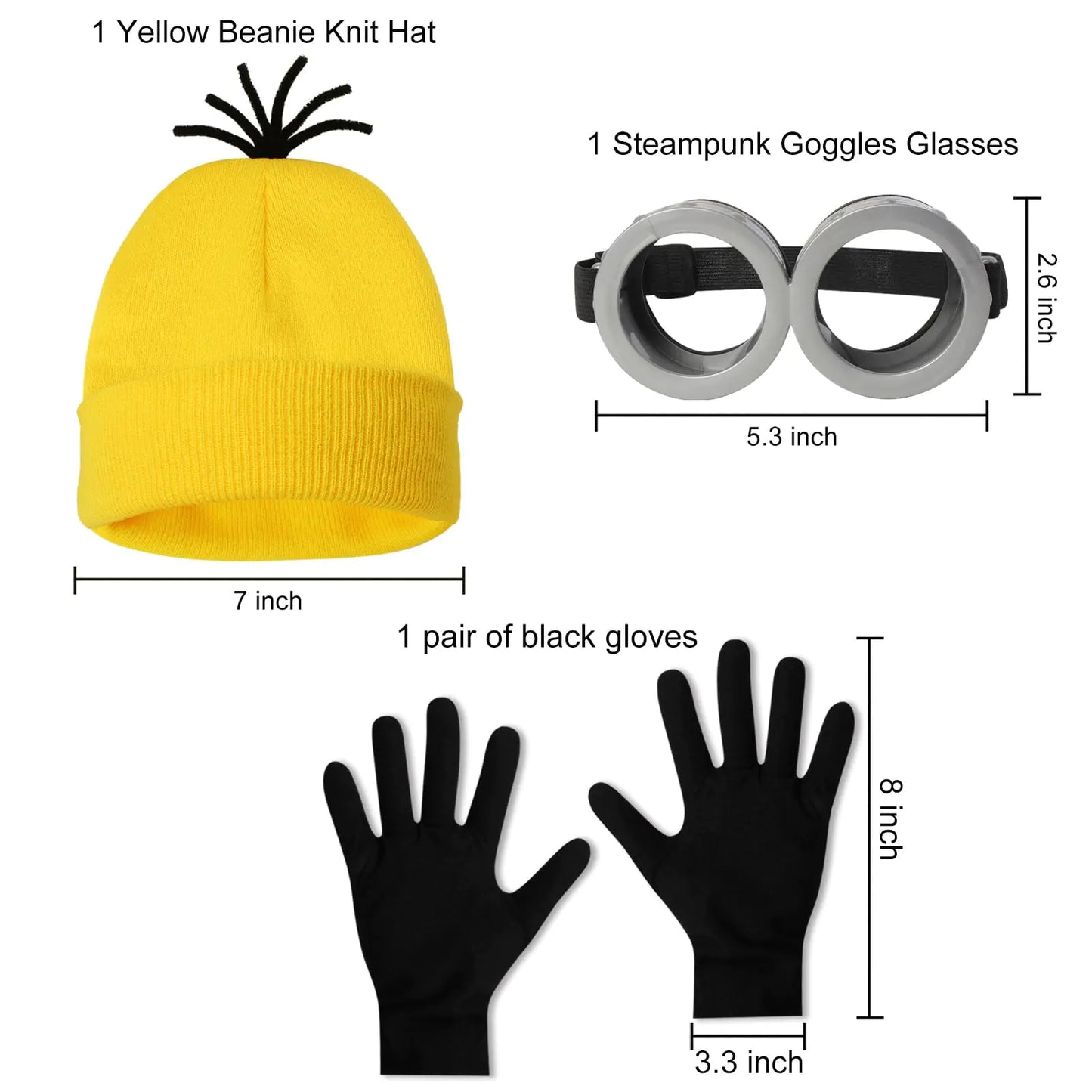 3 PC Minion's Costume