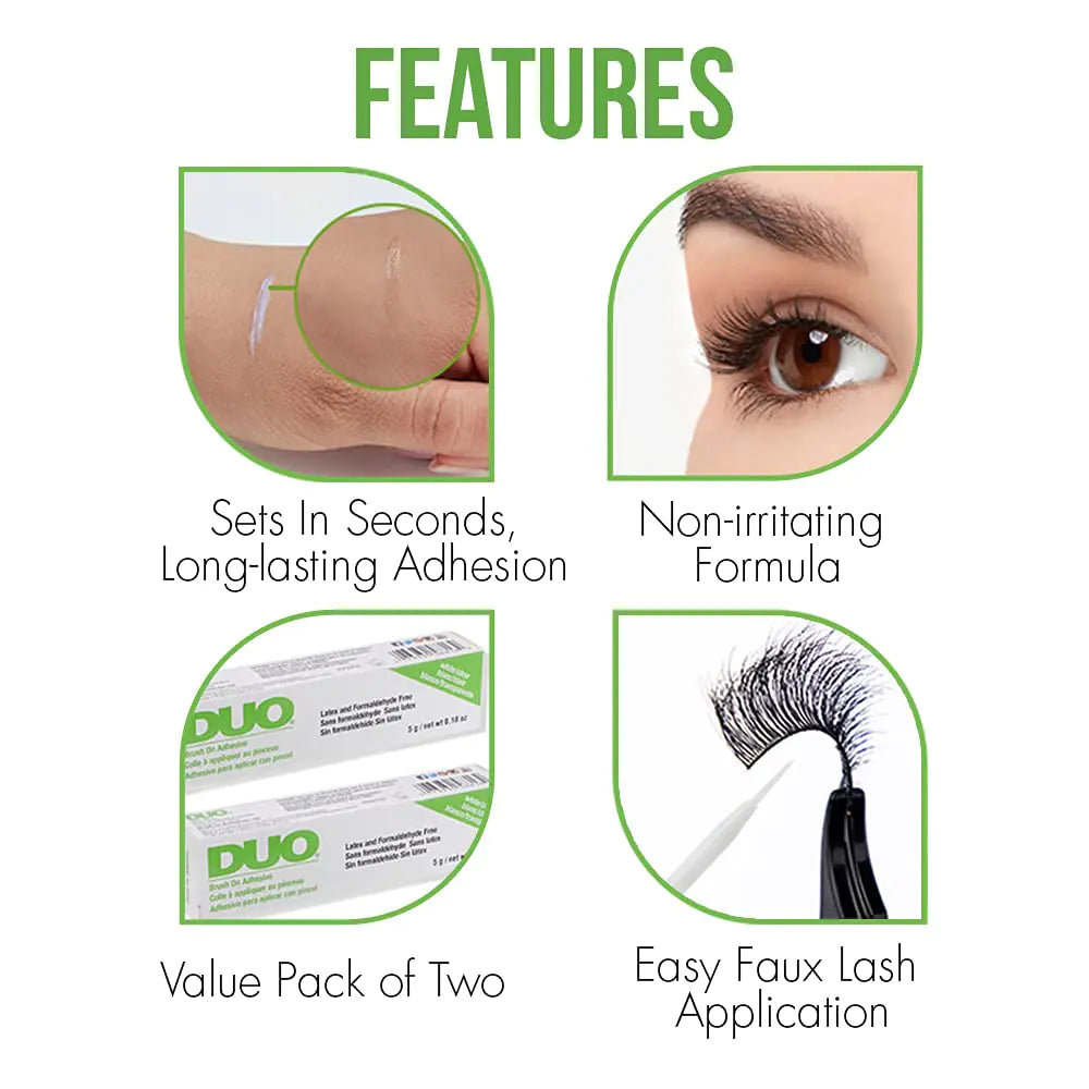 DUO Brush-On Strip Lash Adhesive with Vitamins A, C & E - 2 Pack