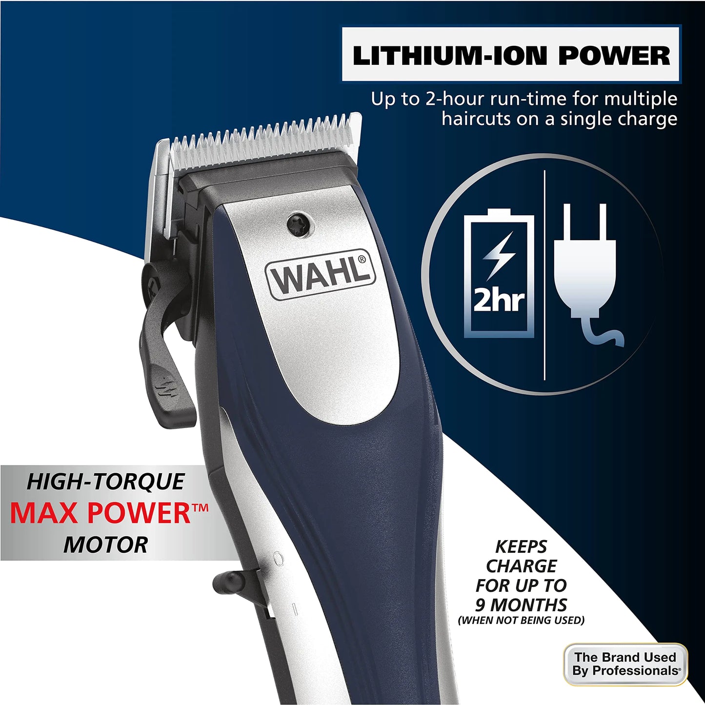 Wahl Lithium Ion Pro Rechargeable Cordless Hair Clippers