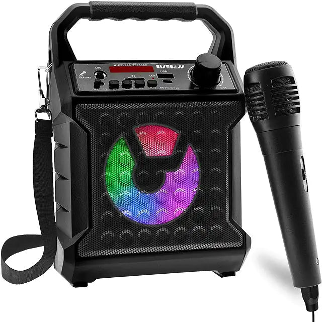 Risebass Portable Karaoke Machine with Microphone