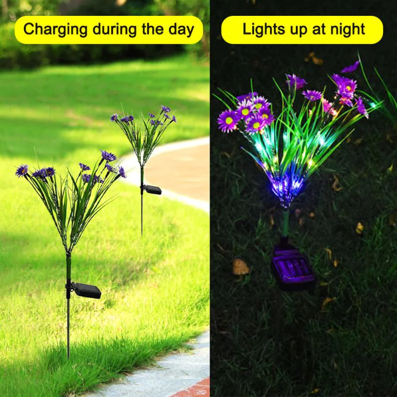 Solar LED Flower Lamp