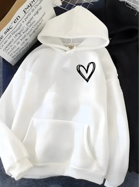 Sudadera con capucha con estampado 3D de amor cósmico