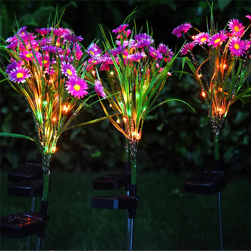 Solar LED Flower Lamp