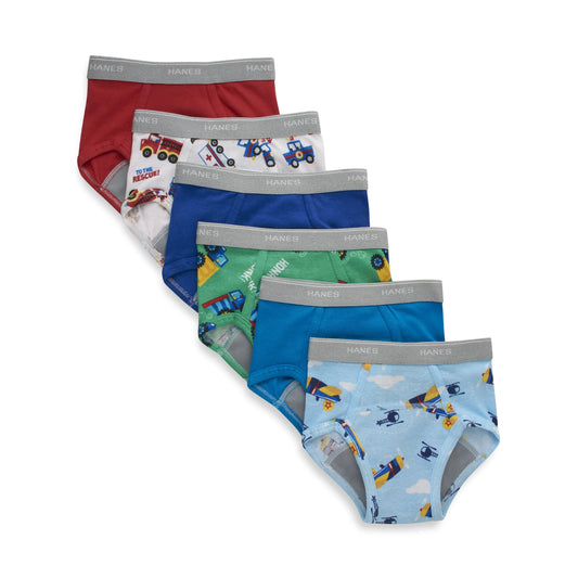 Calzoncillos tipo bóxer para niños Hanes, paquete de 6, 4T, azul/estampado variado, paquete de 6 