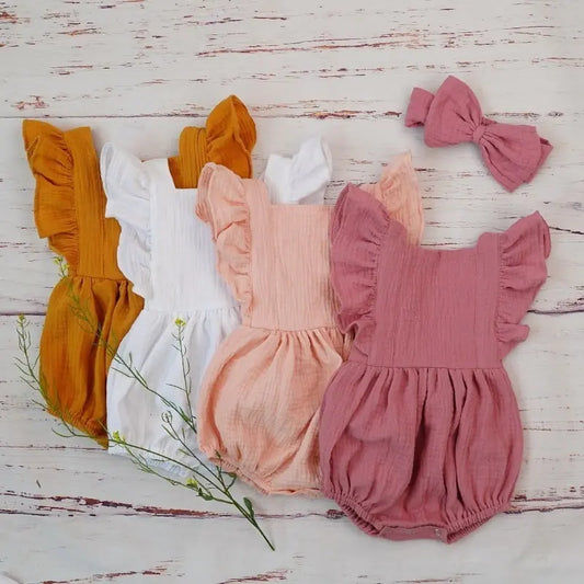 Ropa de verano para bebé niña de algodón orgánico