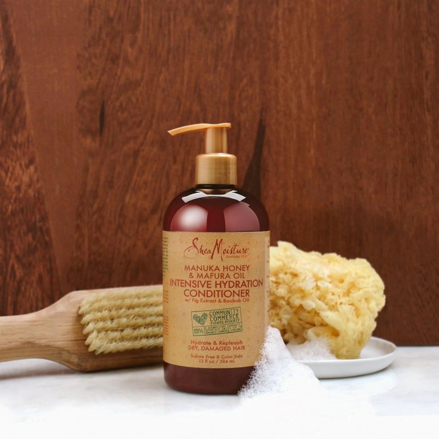 Acondicionador SheaMoisture Hidratación intensiva para cabello seco y dañado 